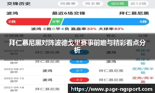 拜仁慕尼黑对阵波德戈里赛事前瞻与精彩看点分析
