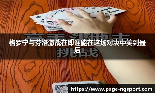 格罗宁与芬洛激战在即谁能在这场对决中笑到最后